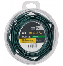 Трубка термоусадочная ТТУ нг-LS 3/1,5 зеленая (2м/упак) IEK  UDR12-003-D15-002-K06-T  IEK