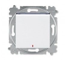 ABB Levit Белый / дымчатый чёрный Переключатель 1-кл. с подсветкой контрольная  3559H-A25445 62W  2CHH592545A6062  ABB