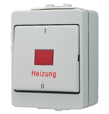 Аварийный выключатель для отопительных систем 16AX 400V ~ для накладного монтажа IP44  603HW  Jung