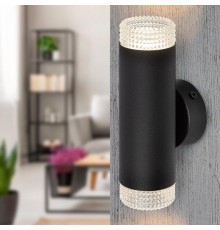 Светильник настенный  WL50 BK/TR 2*GU10 2*12Вт IP20 черный, прозрачный  Б0061194  ЭРА
