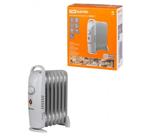 Масляный обогреватель МИНИ-7, 700 Вт, 7 секций, термостат,  SQ2501-0908  TDM