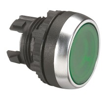 Головка с пружинным возвратом  22,3 - Osmoz - для комплектации - с подсветкой - с потайным толкателем- зеленый  024002  Legrand