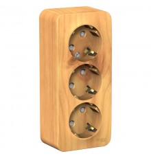 Blanca Ясень О/У с изолирующей пластиной Ясень Розетка 3-ая с заземлением со шторками 16А, 250В  BLNRA011315  SE