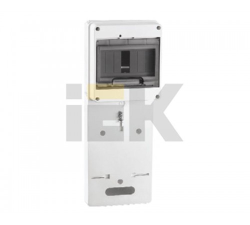 Панель для установки счетчика ПУ1/2-7 1-фазный с боксом для автоматов модульных (7 мод.) с прозрачной крышкой 149х420х30  MPP10-1  IEK