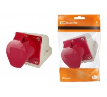 Розетка 114 стационарная 3Р+РЕ 16А 380В IP44   SQ0602-0002  TDM