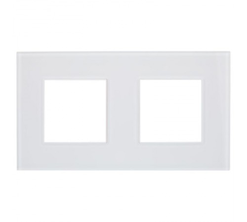 SKANDY Рамка 2-местная SK-F22W стекло арктический белый   SK-M22-G-K01  IEK