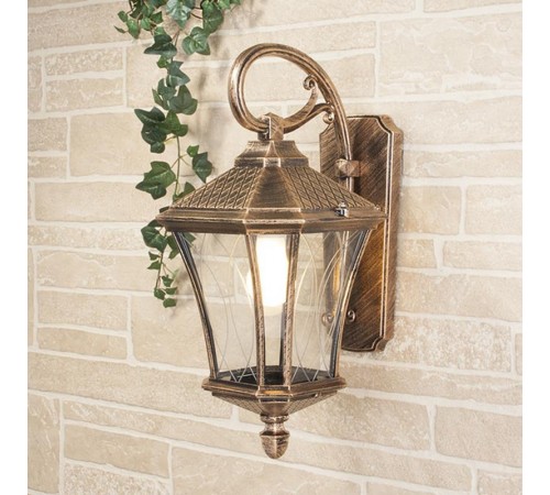 Светильник садово-парковый GLXT-1450D Virgo D черное золото настенный  a031926  Elektrostandard