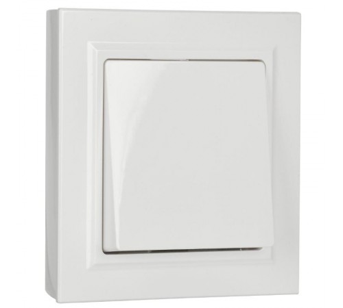 BRITE Выключатель 1-клавишный 10А в сборе ВСР10-1-0-БрБ белый  BR-V10-0-10-K01-F  IEK