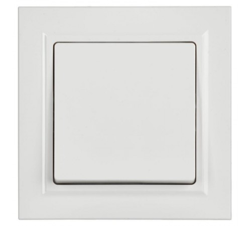 BRITE Выключатель 1-клавишный 10А в сборе ВСР10-1-0-БрБ белый  BR-V10-0-10-K01-F  IEK