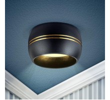 Светильник встраиваемый точечный алюминиевый MR16, KL81 BK/GD черный/золото (40/960)  Б0049009  ЭРА