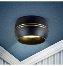 Светильник встраиваемый точечный алюминиевый MR16, KL81 BK/GD черный/золото (40/960)  Б0049009  ЭРА