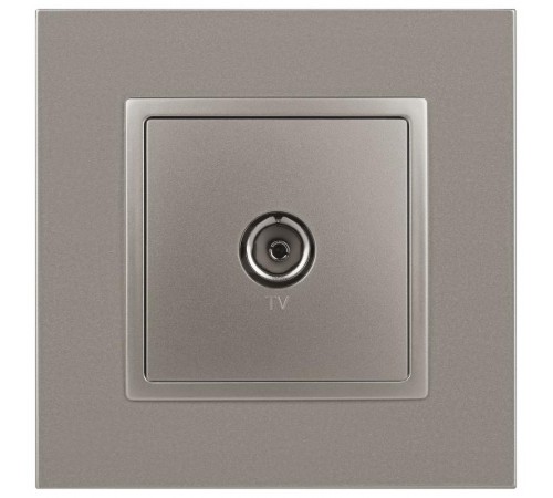 Розетка Elegance 14-3101-16 TV одиночная, титан  Б0065760  ЭРА