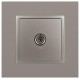 Розетка Elegance 14-3101-16 TV одиночная, титан  Б0065760  ЭРА