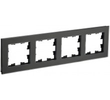 BRITE Рамка 4-ая РУ-4-2-Бр стекло черный матовый  BR-M42-G-31-K02  IEK