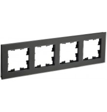BRITE Рамка 4-ая РУ-4-2-Бр стекло черный матовый  BR-M42-G-31-K02  IEK