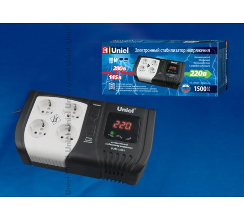U-ARS-1500/1 Стабилизатор напряжения серии StandardExpert 1500 ВА  09623  Uniel