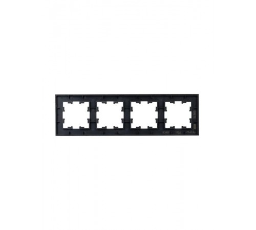 BRITE Рамка 4-ая РУ-4-2-Бр стекло черный матовый  BR-M42-G-31-K02  IEK