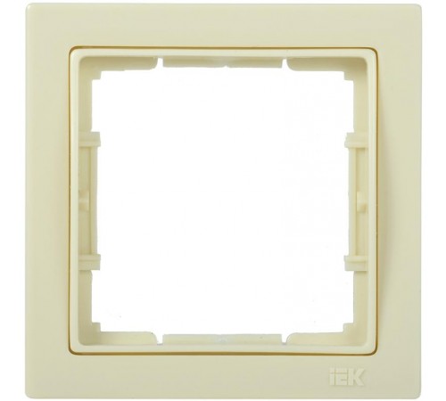 BOLERO Q1 кремовый Рамка 1-местная квадратная РУ-1-БК EMB12-K33-Q1  IEK