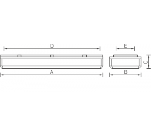 Светильник светодиодный AOT UNI LED (1200x200) 30W OPL 830 WH EM  1386000390  Световые Технологии