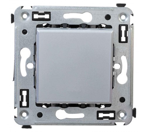 Инвертор (промежуточный переключатель) одноклавишный в стену, "Avanti", "Закаленная сталь"  4404123  DKC