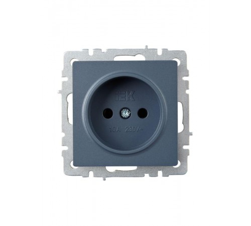 BRITE Розетка без заземления без шторок10А РС10-1-0-БрМ маренго  BR-R10-10-K35  IEK