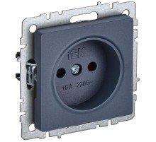 BRITE Розетка без заземления без шторок10А РС10-1-0-БрМ маренго  BR-R10-10-K35  IEK