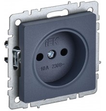 BRITE Розетка без заземления без шторок10А РС10-1-0-БрМ маренго  BR-R10-10-K35  IEK