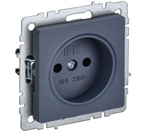 BRITE Розетка без заземления без шторок10А РС10-1-0-БрМ маренго  BR-R10-10-K35  IEK