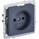 BRITE Розетка без заземления без шторок10А РС10-1-0-БрМ маренго  BR-R10-10-K35  IEK