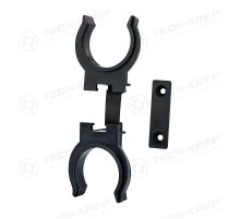 Ножка пластик.цокольная, Н100 (95-125) мм, черная , 2шт с 1 клипсой - пакет   129970  Tech-KREP