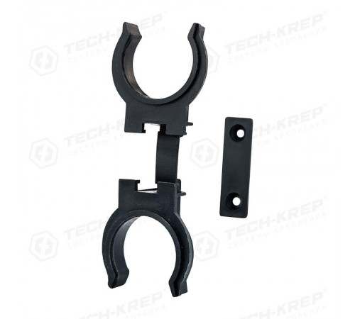 Ножка пластик.цокольная, Н100 (95-125) мм, черная , 2шт с 1 клипсой - пакет   129970  Tech-KREP