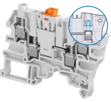 Клемма винтовая ZS6-S-4S-T2 - 6 мм?, с ножевым разъединителем, 2 тестовые розетки  1SNK506316R0000  TE