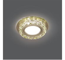 Светильник точечный встраиваемый Backlight BL043 Кругл. Шампань/Кристалл/Хром, Gu5.3, LED 2700K  BL043  Gauss
