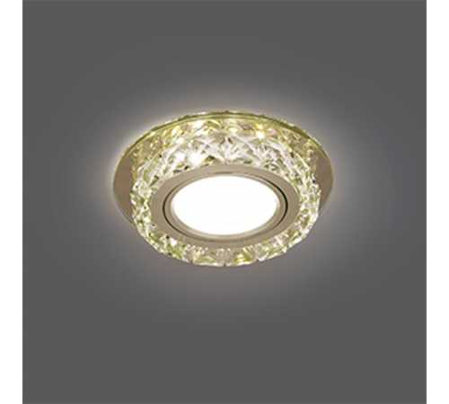 Светильник точечный встраиваемый Backlight BL043 Кругл. Шампань/Кристалл/Хром, Gu5.3, LED 2700K  BL043  Gauss