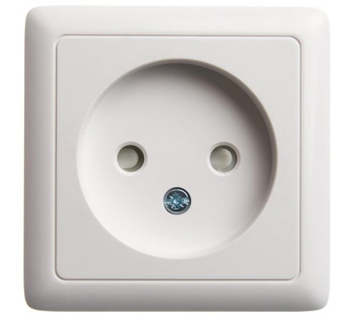 Хит Белый О/У с изолирующей пластиной Розетка без заземления со шторками, 16А, 250В  RA10-137I-B  SE