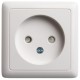 Хит Белый О/У с изолирующей пластиной Розетка без заземления со шторками, 16А, 250В  RA10-137I-B  SE