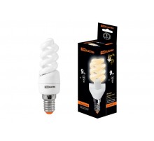 Лампа энергосберегающая КЛЛ  9Вт E14 827 cпираль FSТ2 32х99мм  SQ0323-0052  TDM