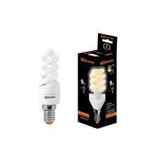 Лампа энергосберегающая КЛЛ  9Вт E14 827 cпираль FSТ2 32х99мм  SQ0323-0052  TDM