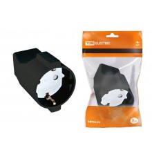 Кабельная розетка 2П+3 16А 250B черная   SQ1806-0032  TDM