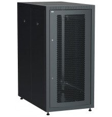 Шкаф LINEA E 24U 600х1000мм двери 2шт перф. и метал. чер  LE05-24U61-PM  ITK