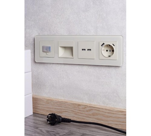 BRITE Подсветка LED встраиваемая ПЛ20-БрКр бежевый  BR-FL20-K10  IEK