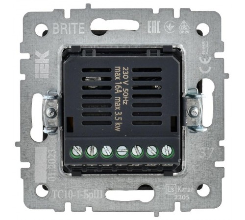 BRITE Термостат электронный с индикацией ТС10-1-БрШ шампань  BR-RT11-K37  IEK