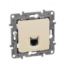 Etika Слоновая кость Розетка компьютерная RJ45 5 кат. UTP  672341  Legrand