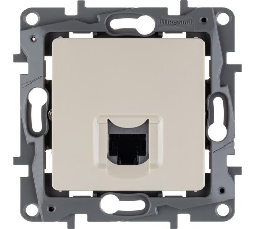 Etika Слоновая кость Розетка компьютерная RJ45 5 кат. UTP  672341  Legrand