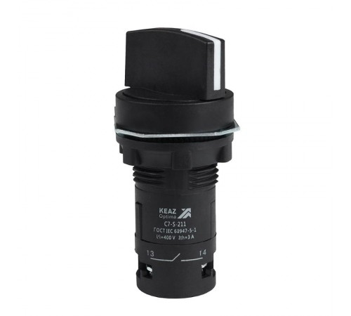 Переключатель 2 положения OptiSignal Compact D22 C7-S-211 черный 1НО+1НЗ XB7ND25  362134  КЭАЗ