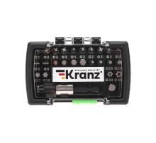 Набор бит с магнитным держателем, пластиковый кейс, 32 шт  KR-92-0464  Kranz
