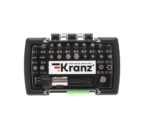 Набор бит с магнитным держателем, пластиковый кейс, 32 шт  KR-92-0464  Kranz