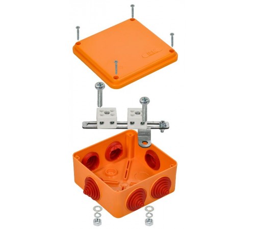 Коробка расп. огн. ПС 100х100х50мм 4P 4мм2 IP55 6 вв. I UKF30-100-100-050-4-4-09 I IEK
