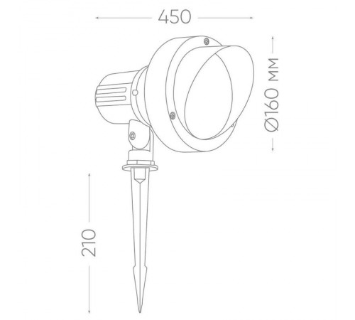 Светильник светодиодный грунтовый на колышке SP2705 , 85-265V, 6W RGB IP65  32130  FERON