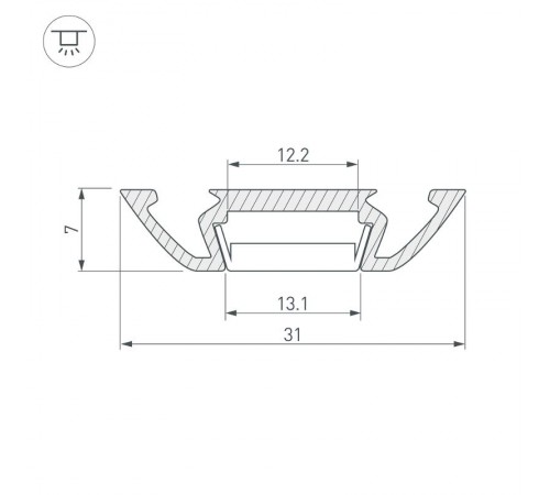 Профиль PHS-A-2000 ANOD  013215  Arlight